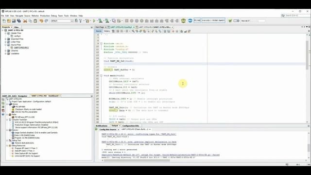 UART Communication PIC to PIC - 2 PIC MCU + MPLAB X + XC8 смотреть онлайн