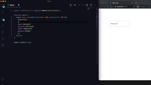 React material UI tutorial 16 : TextField component || Material UI tutorial смотреть онлайн