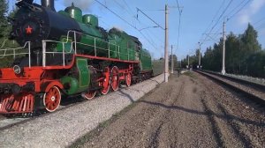 ПАРОВОЗ «Су.214-10» С БРОНЕПАРОВОЗОМ И БРОНЕПОЕЗДОМ PRO-движение ЭКСПО-1520, 2021