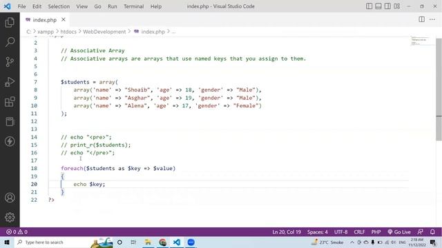 Associative Arrays in PHP - Web Development Full Course in Urdu / Hindi смотреть онлайн