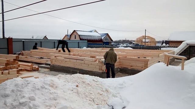 Строительство домов из зимнего леса. СК"РОДНОЙ КРОВ" г.КРАСНОЯРСК смотреть онлайн