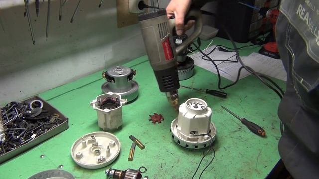 Строительный пылесос METABO. Ремонт неразборного мотора вместо его замены.