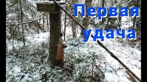 Охота на куницу капканами. Первая удача на путике. Классная подлёдная рыбалка.