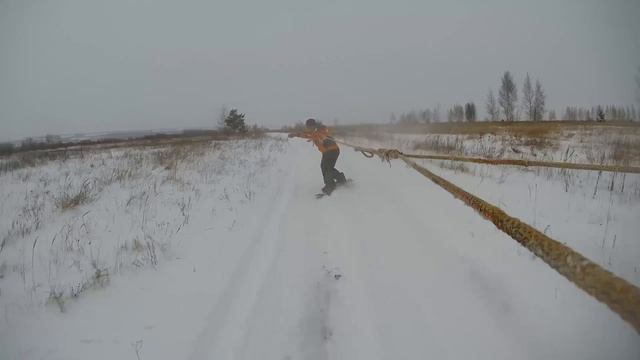 Сноуборд, зима, деревня. Можно катать! смотреть онлайн