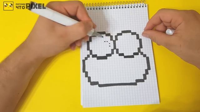 ВАУУ: МИЛЫЙ ЛЯГУШОНОК рисуем по клеточкам (THE CUTE FROG)PIXEL ART смотреть онлайн