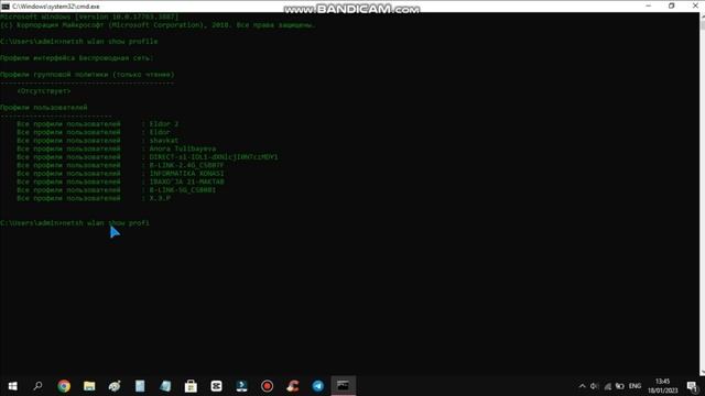 Wifi Parolini Topish /cmd #cmd