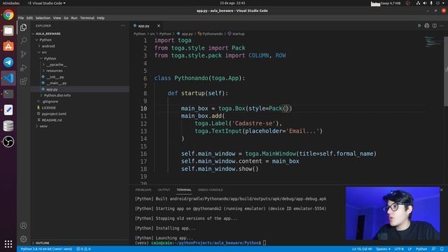 APLICATIVOS NATIVOS PARA ANDROID E IOS COM PYTHON | BeeWare | Aula semanal #6 смотреть онлайн