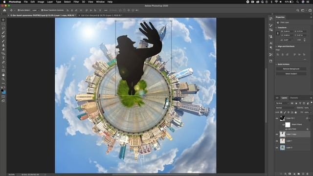 Create a Tiny Planet Effect in Adobe Photoshop without a 360 Camera смотреть онлайн