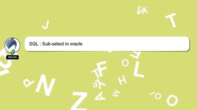 SQL : Sub-select in oracle смотреть онлайн