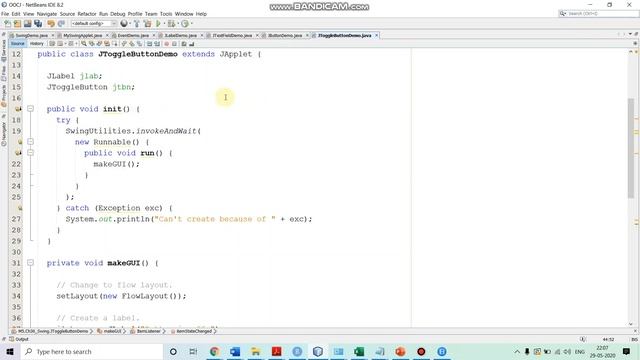 Java Swing Part-8 Using Toggle Button in a Swing Program смотреть онлайн