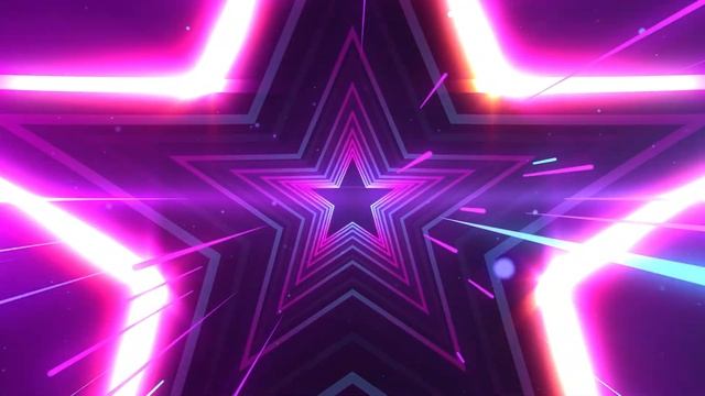 Flying neon stars loop, fast moving glowing star, vj loop / LOOP / 4K смотреть онлайн