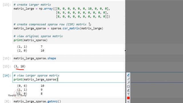 Sparse Matrices - Linear Algebra for Data Science - Tips & Tricks смотреть онлайн