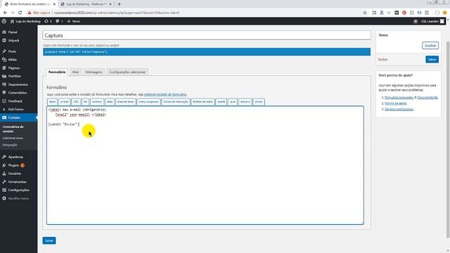 Como Criar Formulário de Captura com Contact Form 7 | CURSO WORDPRESS 2020 #8 смотреть онлайн