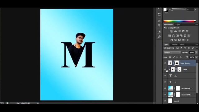 Letter Portrait in Photoshop | Typography | Mayank Mishra | Letter M смотреть онлайн