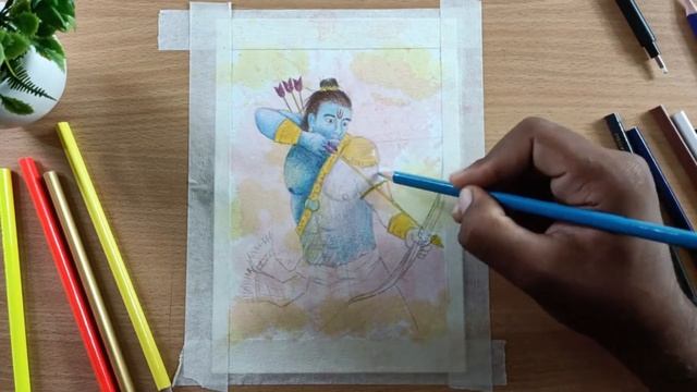 How to draw easily shri ram ji drawing || This art is specially for beginners смотреть онлайн
