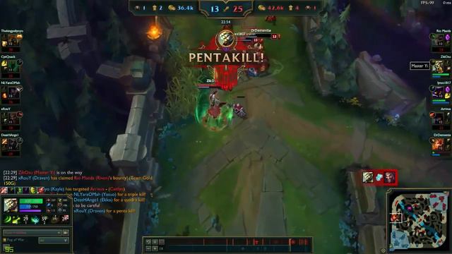 League of Legends: Master Yi pentakill season 7 HYPE!!!!! смотреть онлайн