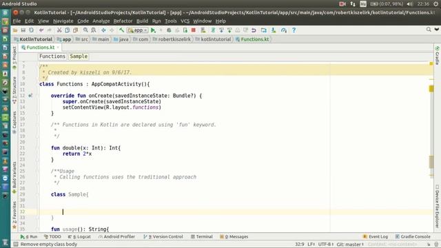 Android Kotlin Tutorial #119 - Functions - Usage смотреть онлайн
