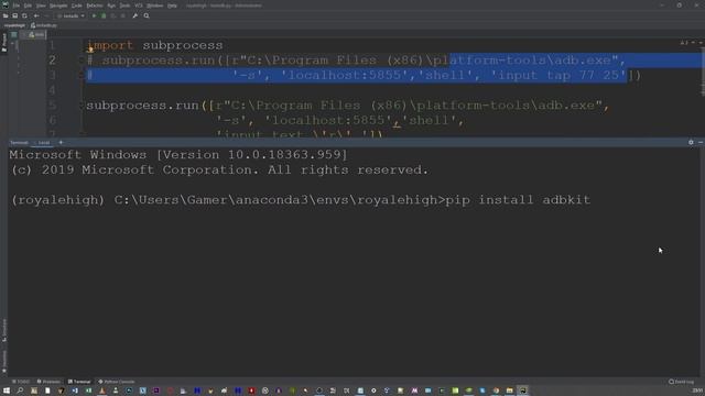Bot com Python e Bluestacks (Royale High) - parte 3 - sendevent смотреть онлайн