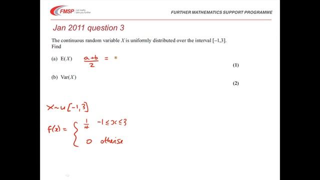 FMSP Revision Video: Edexcel S2 - Uniform Distribution смотреть онлайн