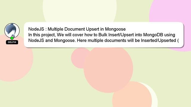 NodeJS : Multiple Document Upsert in Mongoose смотреть онлайн