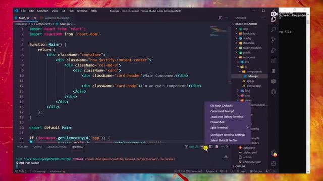 How to install react js in laravel with material ui || react js in laravel смотреть онлайн