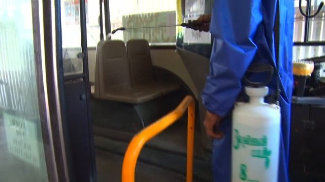 Регулярная дезинфекция общественного транспорта 04 08 2020 смотреть онлайн
