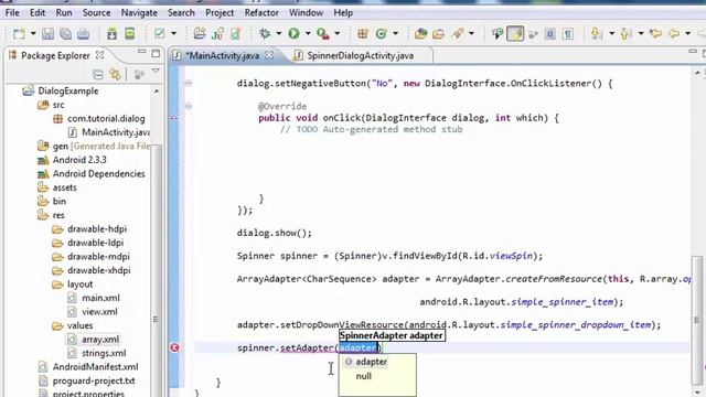 Android Custom AlertDialog box with Spinner2 | ShoutCafe.com смотреть онлайн
