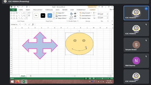 9:00 TO 9:30 AM MS EXCEL 2013 INSERT TAB ME SHAPES OPTION BY SARIKA KIRAR (1 NOV 2023) смотреть онлайн