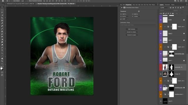 Adobe Photoshop Tutorial Sports Poster Design смотреть онлайн