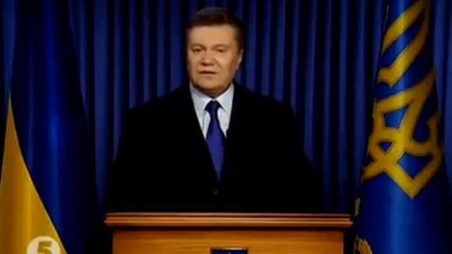 Обращение Пахана-президента Виктора Януковича 19/02/2014 смотреть онлайн