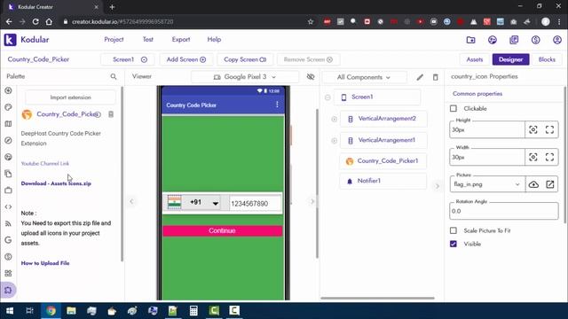 Country Code Picker Extension for Kodular Eagle | Firebase Phone Authentication смотреть онлайн