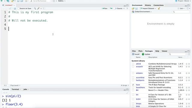 Math Operations - Lesson 1 R Tutorial for Begginers смотреть онлайн