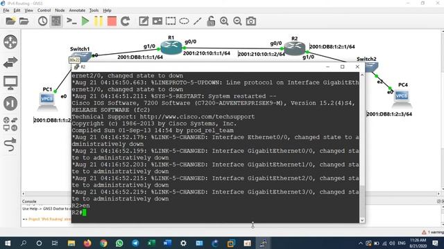 IPv6 Routing on CISCO routers using GNS3 (English) смотреть онлайн