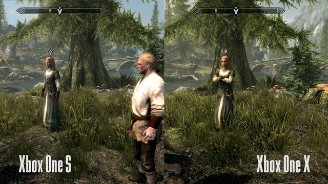 Skyrim Xbox One X vs Xbox One S 4k Gameplay Comparison - A worthy upgrade? смотреть онлайн