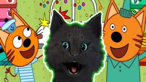 ТРИ КОТА ( МУЗЫКАЛЬНАЯ РАСКРАСКА ) ИГРАЕМ С ГОВОРЯЩИМ СУПЕР КОТОМ ( ИГРА для ДЕТЕЙ )