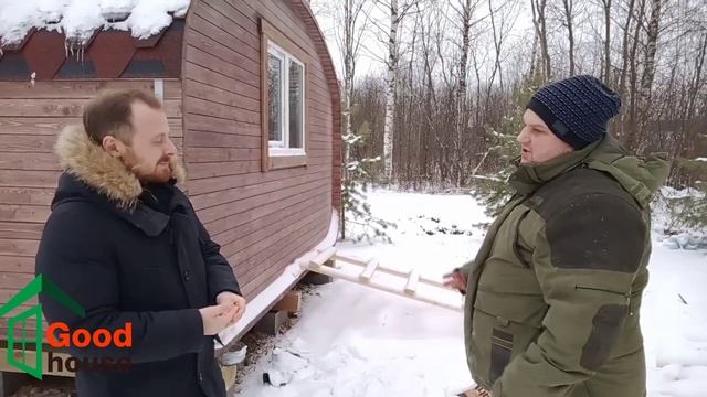 Отзыв баня бочка Квадро овал 4*6 метров Вологда смотреть онлайн