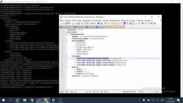 Установка Transmission в Openmediavault 5 смотреть онлайн