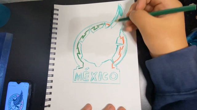 Speed drawing of the Mexico national team logo￼ смотреть онлайн