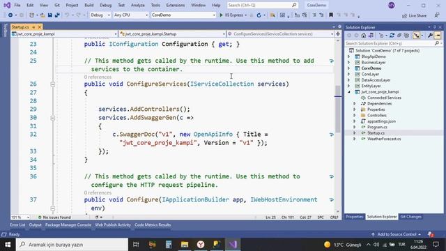 #146 Asp.Net Core 5.0 Proje Kampı JsonWebToken ve Konfigürasyonu смотреть онлайн