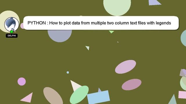 PYTHON : How to plot data from multiple two column text files with legends in Matplotlib? смотреть онлайн