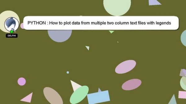 PYTHON : How to plot data from multiple two column text files with legends in Matplotlib?