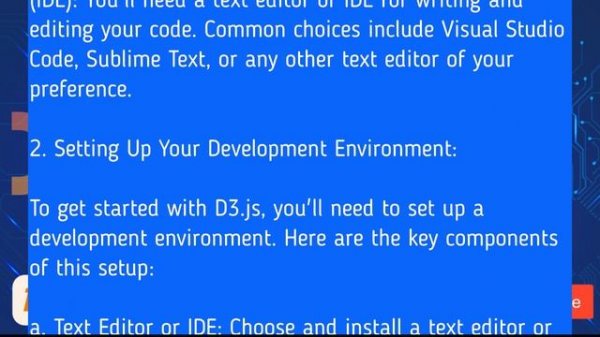 Mastering Data Visualization with D3.js | D3.js Prerequisites and Tools