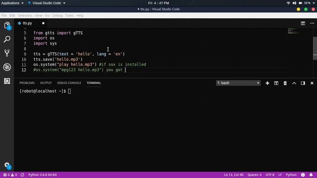 Text to Speech using python3 смотреть онлайн