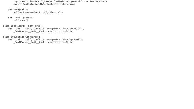 Code Review: Python subclassing ConfigParser смотреть онлайн