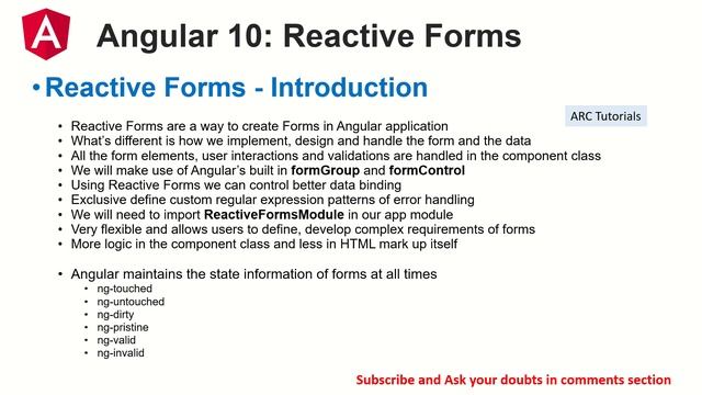 Angular 10 Tutorial #59 - Reactive Forms Complete Tutorial | Angular 10 Tutorial For Beginners смотреть онлайн
