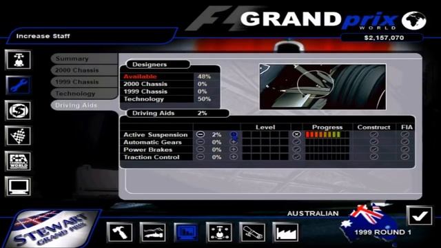 Grand Prix World: Stewart Career Mode - Part 11 - Start of the 1999 Season смотреть онлайн