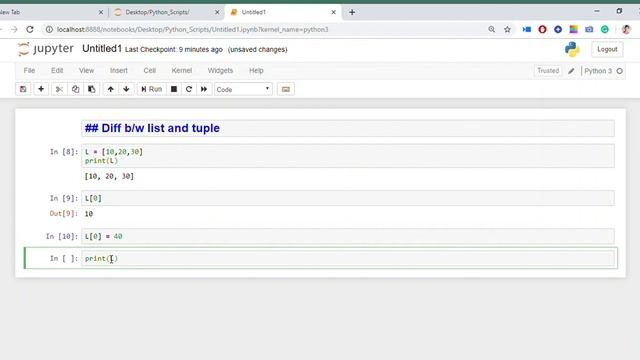 Difference between list and tuple. смотреть онлайн