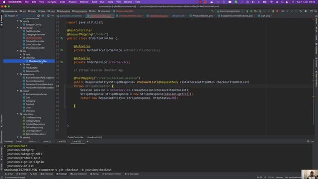E-commerce App using Java, Spring Boot and Vue || Stripe checkout backend смотреть онлайн