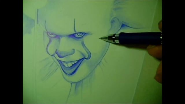 Как нарисовать Пенивайза | how to draw Penywise wihs bellpoint pen [ Oleg Kozelski ] смотреть онлайн