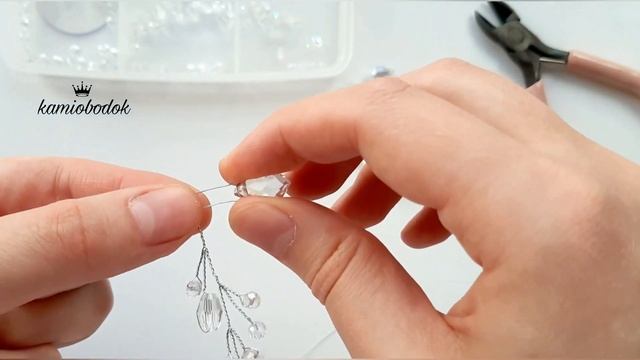 Веточка для причёски своими руками ♡ kamiobodok ♡ #веточкадляпрически #ободокмастеркласс #ободокмк смотреть онлайн